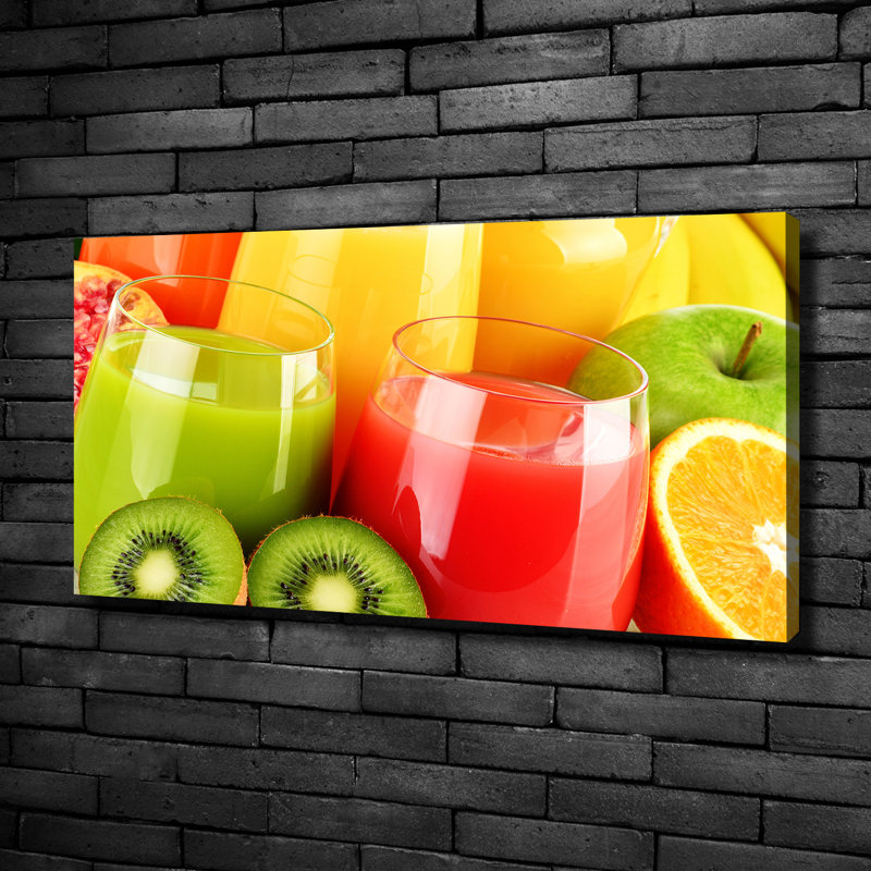 Fruit Juices - Print, Wrapped Canvas, 50cm H x 100cm W x 2cm D
