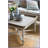 French Country Square Coffee Table for Living Room - 33x33x19", Aged White Base &amp; Natural Wood Top, Versatile Design