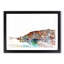 Docked Boats in Ballstad Norway in Abstract - Picture Frame Painting Print-55734114-55734115