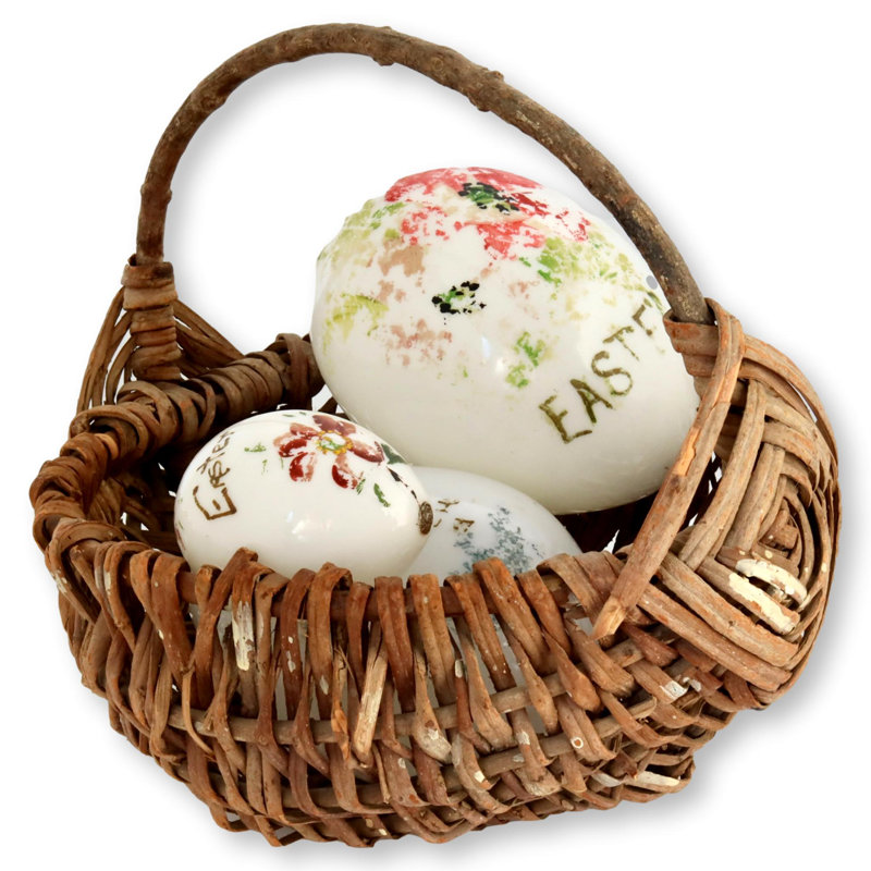 Antique Milk Glass Easter Eggs
