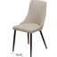 Ensemble de 2 chaises de salle à manger sans accoudoirs Mid-Century modernes en tissu, blé et noyer foncé