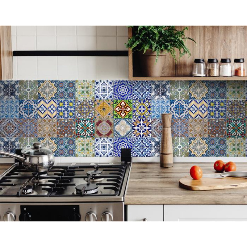 Carrelage mosaïque auto-adhésif en vinyle Randy, H 6 po x l 6 po x P 0,1 po