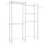 Over The Washer and Dryer Storage Shelf, 5 Tier Laundry Room Drying Rack with Hanger Rod and Hooks, Adjustable Over Washer and Dryer Shelves, Laundry Room Shelf Storage Space Saver