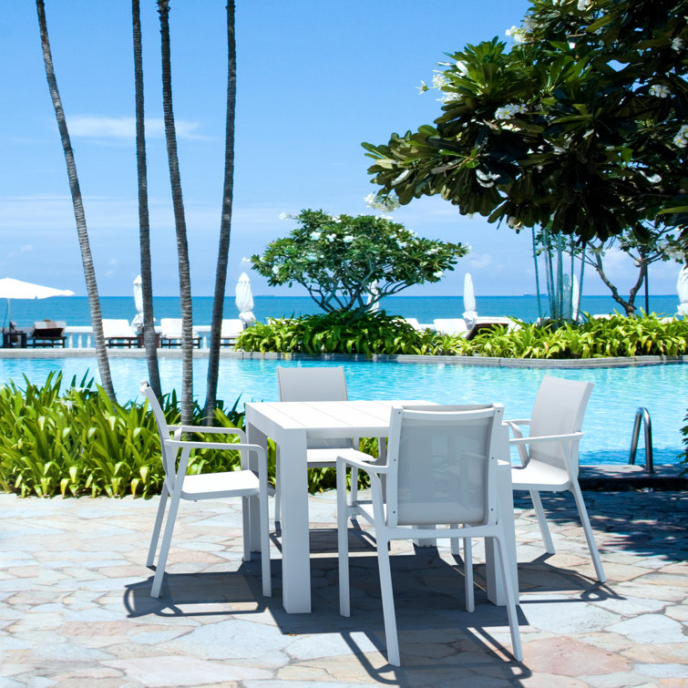 Farrah 55.4'' Rectangular 4 - Person Outdoor Dining Set