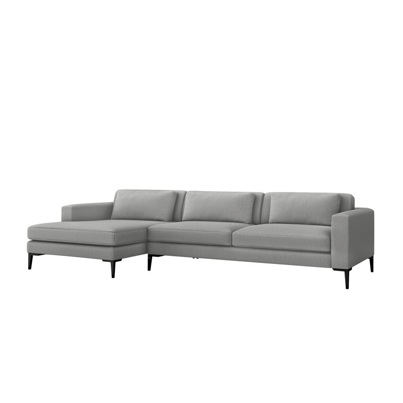 Izzy Chaise Sectional, Left Hand Facing, Storm, Pewter
