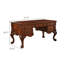Bureau d'écriture en bois massif rouge-brun de style européen avec tiroirs, bureau d'ordinateur pour bureau et travail à domicile-1167411252