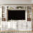 97.4"W 4-Piece Wall Unit Entertainment Center With Bookshelf For Tvs Up To 70", TV Stand With Adjustable Shelf, Mid-Century Media Console With Bridge For Living Room-1137539206