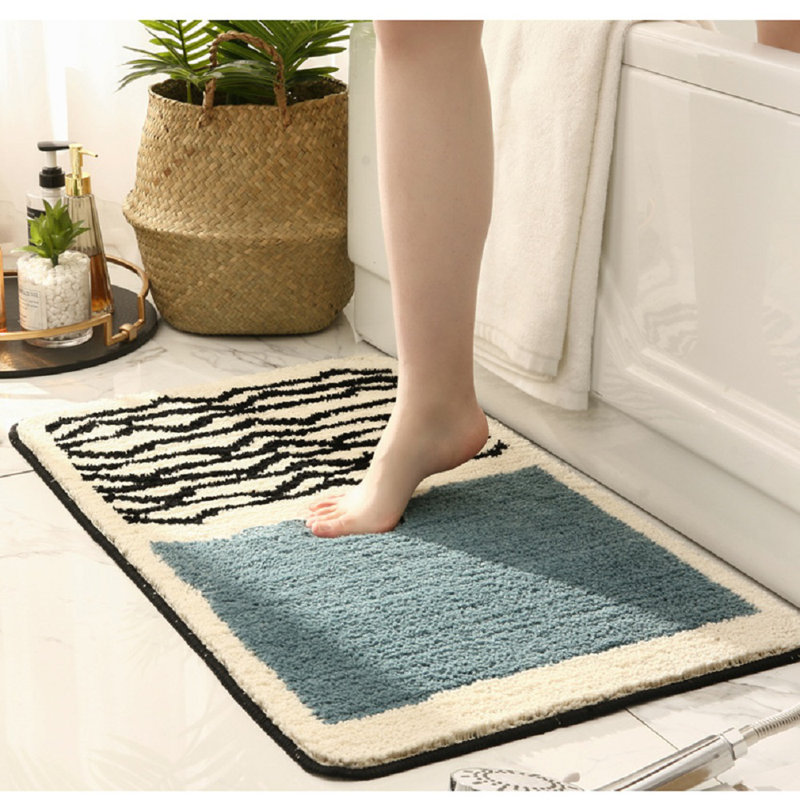 Tapis de bain doux et microfibre, tapis de bain antidérapant et lavable à la machine, Simple - L 32 po x l 20 po