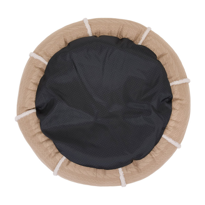 Polyester Pet Bed, Khaki/Cream