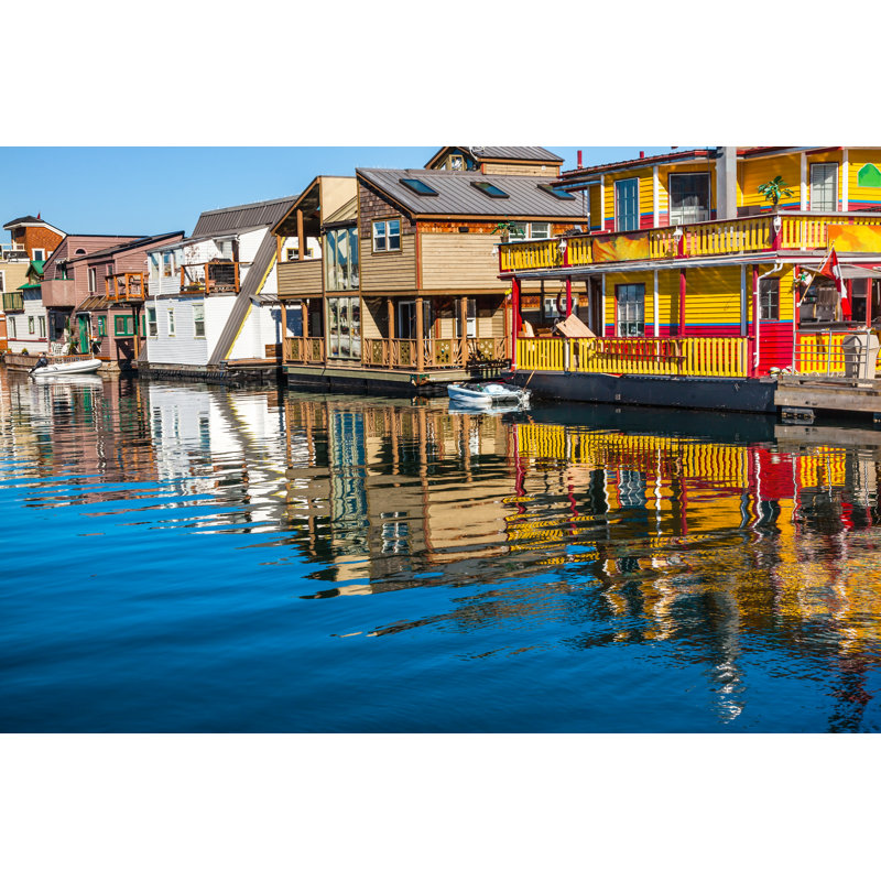 Floating Home Village by Bpperry - Wrapped Canvas Print, 30cm H x 46cm W