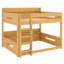 Lit superposé en bois robuste avec tablettes de rangement et station de charge USB-1653783088
