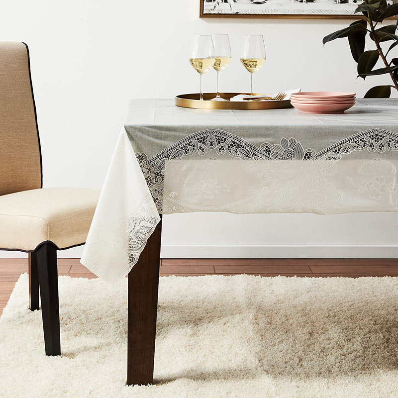 Hurst Tablecloth, Ivory, 60" L x 90" W