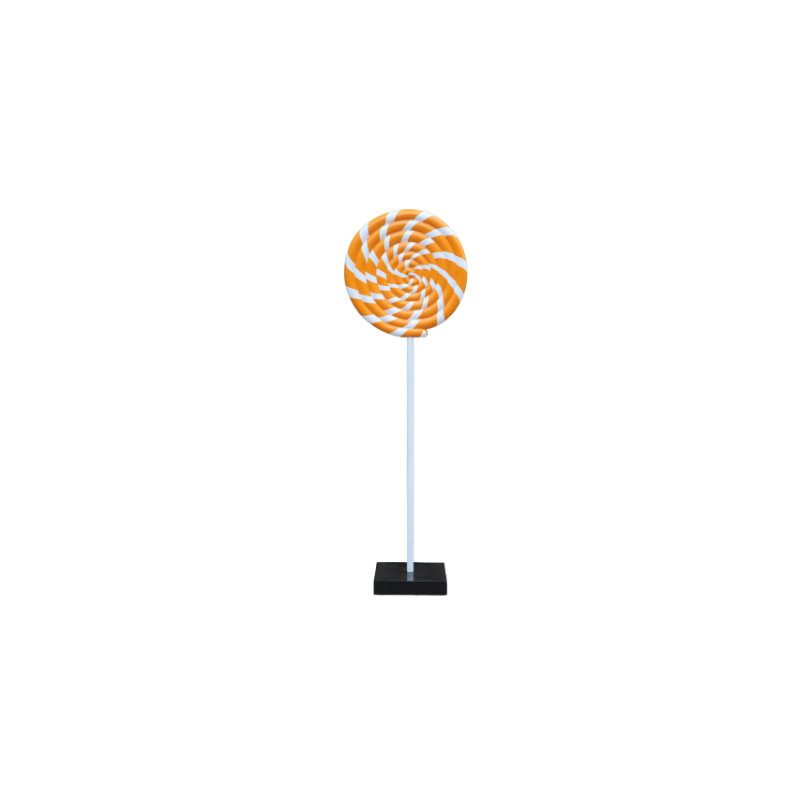 Henebry Swirl Lollipop Over Sized Statue, Orange