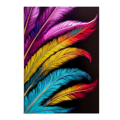 Vibrant Feathers No.2 - Wall Art