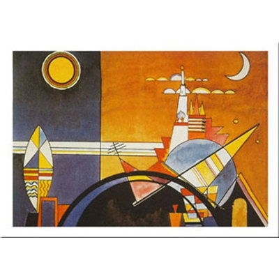 «La Grande Tour A Kyiv» par Wassily Kandinsky, impression sur toile non encadrée