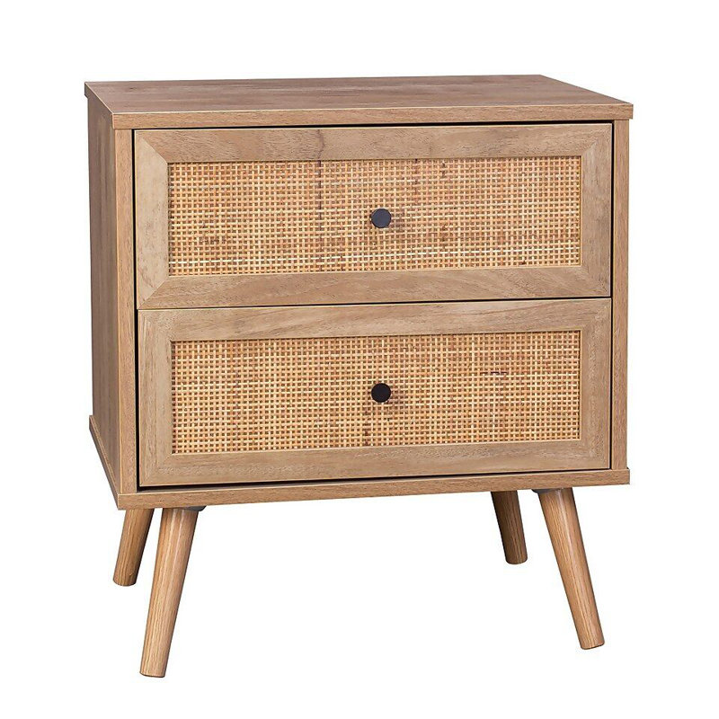 50cm W Wicker / Rattan Bedside Table