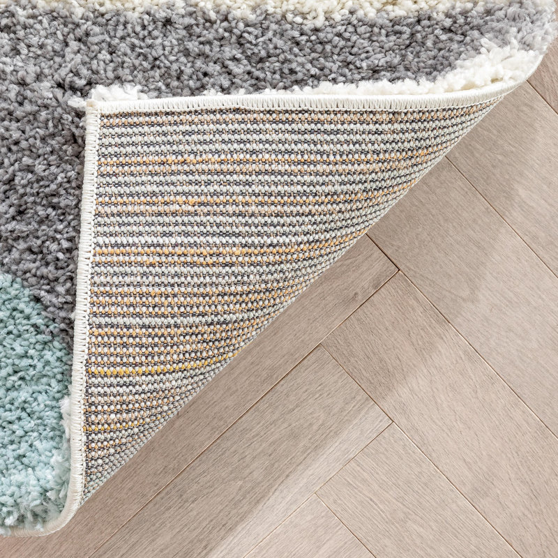 Arden Power Loom Teal/Grey Rug, Rectangle 120 x 160cm