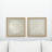2 Piece Cream Shell Handmade Overlapping Shells Geometric Shadow Box with Canvas Backing Set