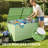 150 Gallon Storage Box All-Weather Outdoor Deck Box with Wheels-113493800-124835871