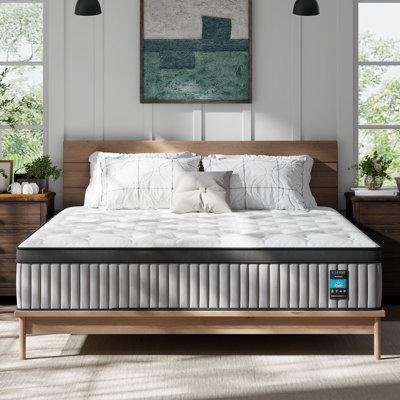 Bedstory 12"/14" Premium Medium Firm Cooling Gel Mattress with Reinforced Edge Support, Pressure Relieving Pocket Springs and Gel Memory Foam, CertiPUR-US® & OEKO-TEX® Certified