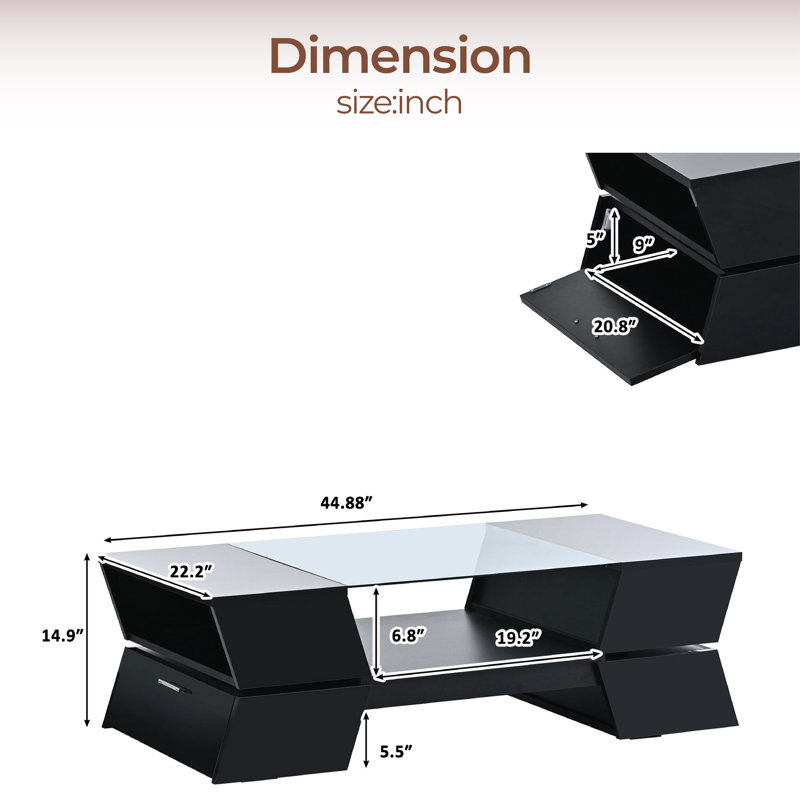Table basse Jurlean, Noir