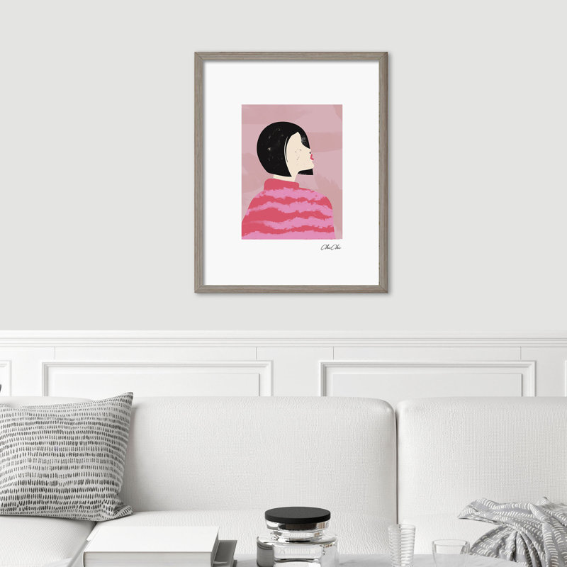 «Women Of The World VIII» par Chichi Decor, H 12 po x l 8 po, Papier avec cadre brun, Blanc