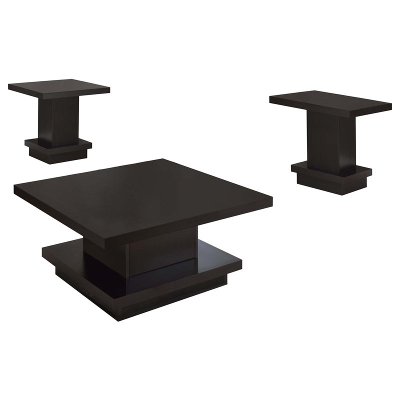 Ensemble de table basse 3 pièces Populuxe Cappuccino
