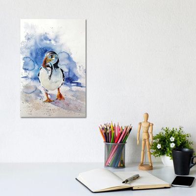Puffin by Anna Brigitta Kovacs - Wrapped Canvas Print