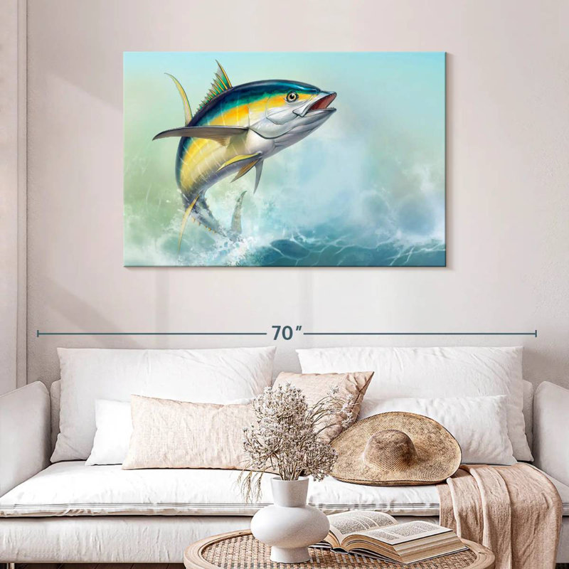 Brampt Tuna And Waves, 30" H x 45" W