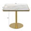 Table carrée bistro moderne tulipe 31,5 pouces avec plateau en faux marbre, facile à assembler, structure en métal robuste-1676150076