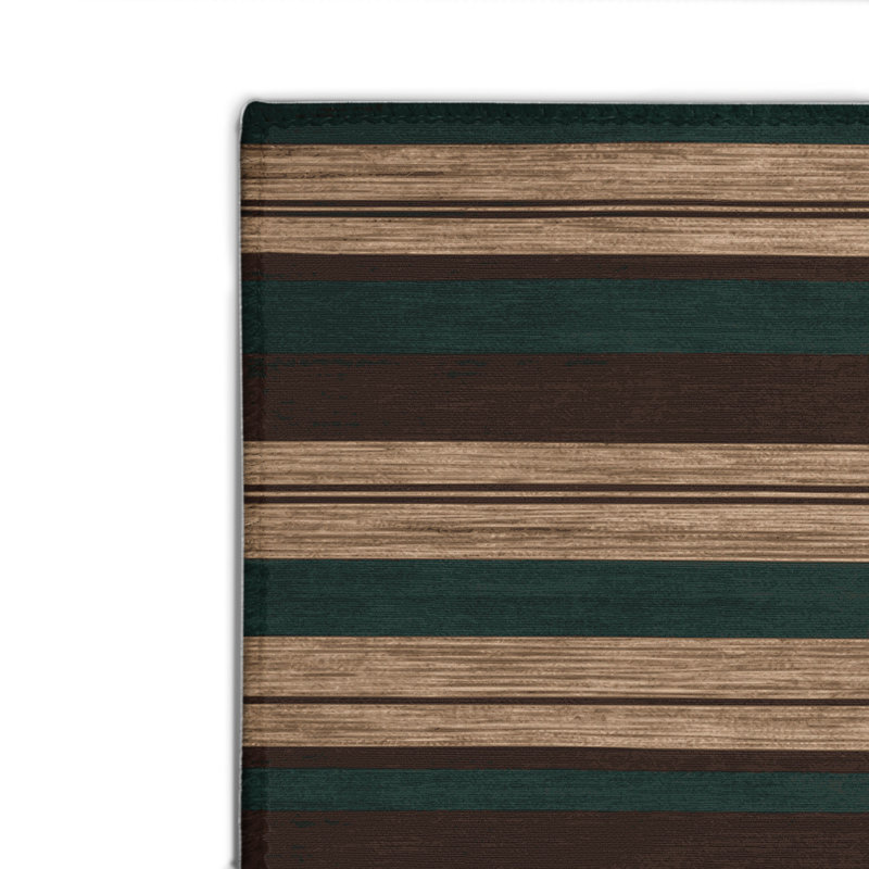Tapis intérieur / extérieur brun HorizontalStripes, Rectangulaire 2 pi x 3 pi