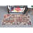 Handmade Vintage Turkish Area Rug With Rich Red and Blue Floral Design Featuring Unique Geometric Patterns Ideal for Any Space