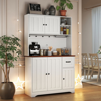 Garde-manger avec porte-gobelet et tablette ouverte