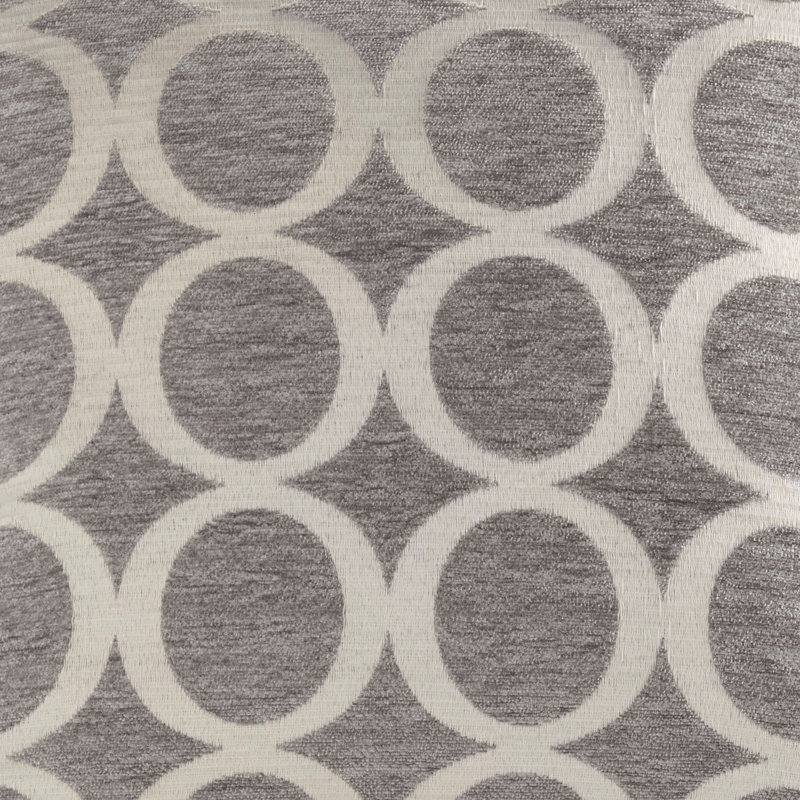 Broward Feathers Geometric Cushion with Filling, Silver, 55cm H x 55cm W x 15cm D