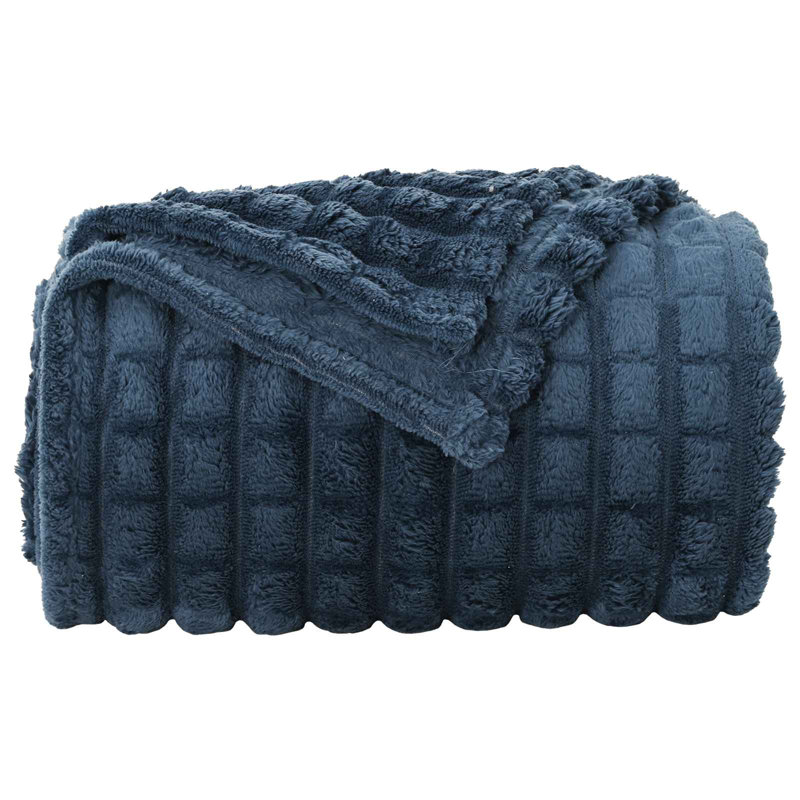 5.2-31 Throw Blanket, Navy Blue, 150cm x 130cm