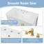 Meuble-lavabo simple 36 po avec lavabo en résine, armoire en verre à fermeture en douceur et tiroirs-864003931
