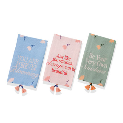 Daily Affirmation Pastel Kitchen Towel Set