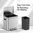 2 x 4 Gallon / 30L Dual Compartment Step Trash and Recycling Can