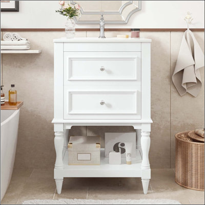 20" Retro Palace Bathroom Vanity with Drawers and Shelf