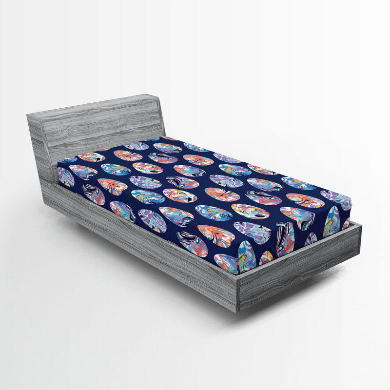 Multicolore drap-housse Ambesonne, Drap-housse de taille simple