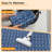 Printed Braided Rug 6x9 Modern Accent Rug with Non-Slip Backing, Stain-Resistant Solid Color Floor Mats, Foldable Soft Low Pile Indoor Carpet for Living Room, Bedroom, Kitchen, Blue-1175386882
