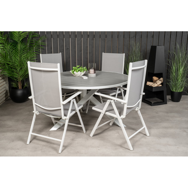 Akia 4 - Person Patio Dining Set Round Table