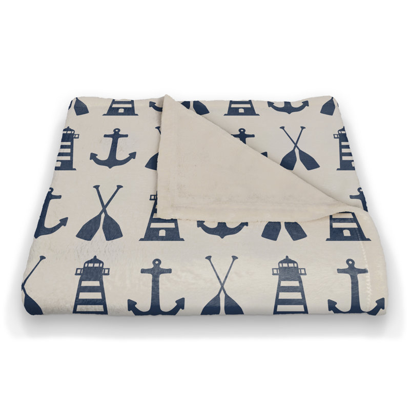 Hand Woven Throw Blanket, Navy