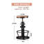 Tabouret de bar antique et industriel-1928657874