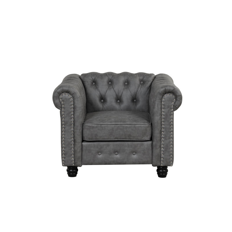 Galarza Upholstered Armchair, Gray