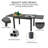 Kozyard Expandable Outdoor Patio Dining Table, 43"–86.6" Adjustable Length, All-Aluminum Frame, Weather & Rust Resistant, for Backyard, Porch, Balcony, Garden, Gray