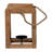 Decorative Wood Lantern Candle Holder with Rope Handle for Outdoor or Indoor Styling - Modern Tabletop Candle Holder or Floor Candleholder Look for Living Room Decor - 11", Brown