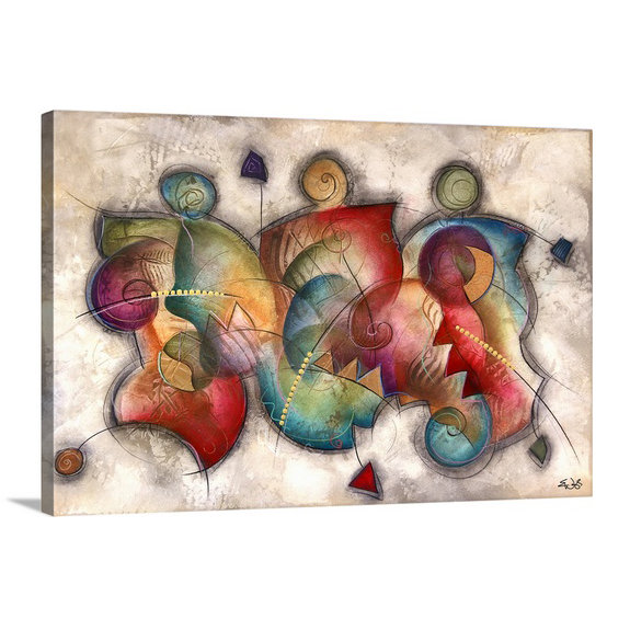 Malveaux «Quest» par Brittiney, impression, H 32 po x l 48 po x P 1,5 po, Toile