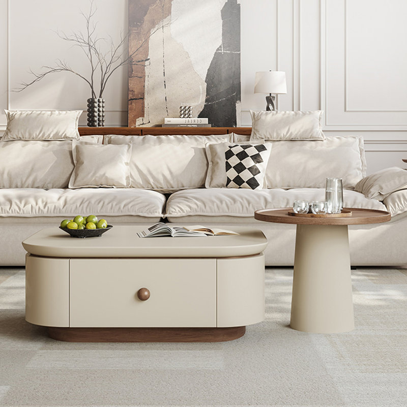 Cream style end table combination