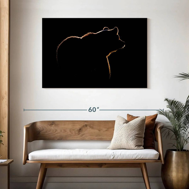 Brampt Bear Silhouette, 30" H x 45" W